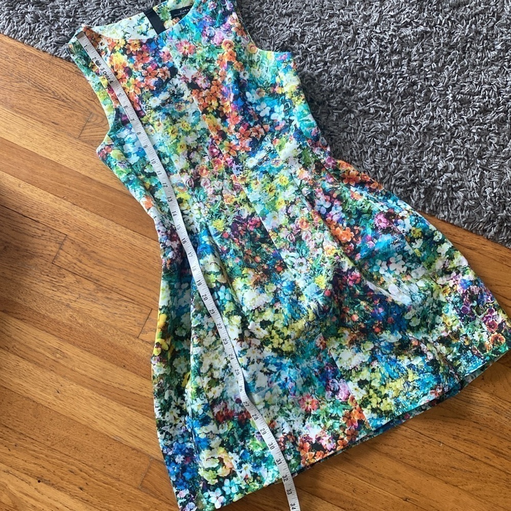 ZARA Floral Botanical Tulip Bloggers Celeb Fave Dress Olivia Palermo X Small - Picture 14 of 15